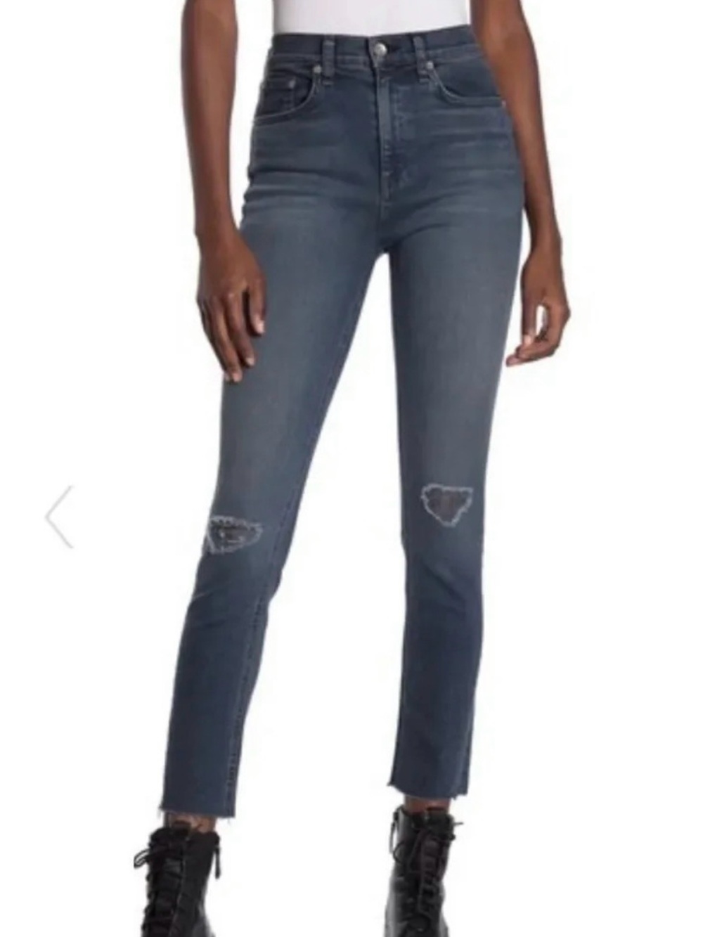 RAG & BONE High Rise Ankle Skinny Alec Blue Wash Jeans NEW 31